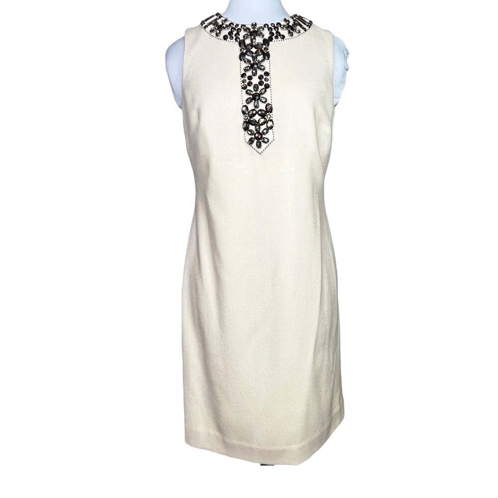 Limited Edition Boden 100% Wool Dress with Jeweled Embellishments sz 2 XS NEW